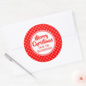 Kerst stickers met rode poka Dots (Envelop)