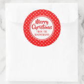 Kerst stickers met rode poka Dots (Tas)
