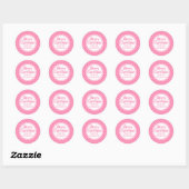 Kerst stickers met roze poladots (Vel)
