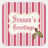 Kerst stickers met seizoensgroeten (Voorkant)