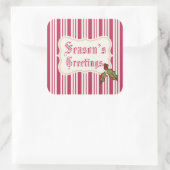 Kerst stickers met seizoensgroeten (Tas)