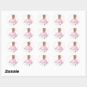 Kerst stickers Nutkraker Lt Brwn Hair Ballet (Vel)