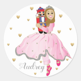 Kerst stickers Nutkraker Lt Brwn Hair Ballet