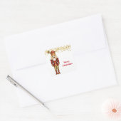 Kerst stickers-Nutrikkraker Vierkante Sticker (Envelop)