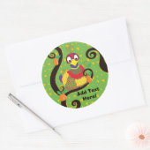 Kerst stickers. Personaliseren Ronde Sticker (Envelop)