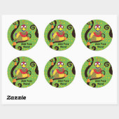 Kerst stickers. Personaliseren Ronde Sticker (Vel)