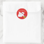 Kerst stickers-Polaire Beren Ronde Sticker (Tas)
