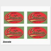 Kerst stickers "Retro Kerstmis, A.D. 336" (Vel)