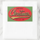 Kerst stickers "Retro Kerstmis, A.D. 336" (Tas)