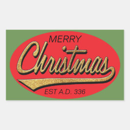 Kerst stickers "Retro Kerstmis, A.D. 336"