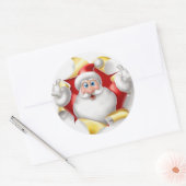 Kerst stickers/Santa Ronde Sticker (Envelop)