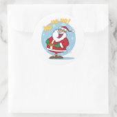 Kerst stickers/Santa Ronde Sticker (Tas)