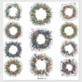 Kerst stickers set | Gotisch, heidens, noordse yul (Vel)