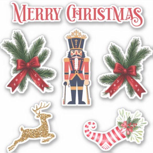 Kerst stickers set van 6 01 (Voorkant)