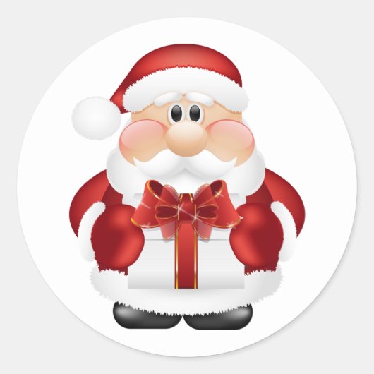 Kerst stickers/Sinterklaas Ronde Sticker (Voorkant)