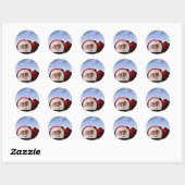 Kerst stickers Sjabloon voor Santa Ornament-foto (Vel)