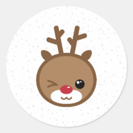 Kerst stickers van Kawaii Reindeer
