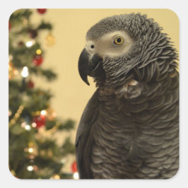 Kerst stickers van papegaaien