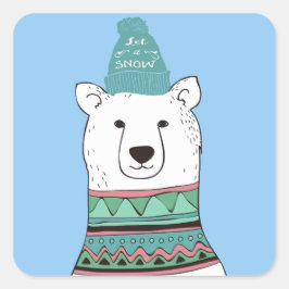 Kerst stickers van poolBeren