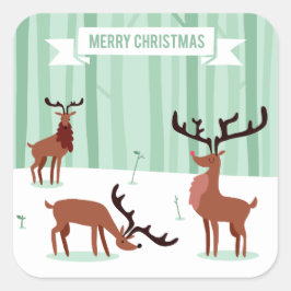 Kerst stickers van rendieren