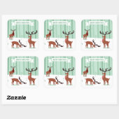 Kerst stickers van rendieren (Vel)