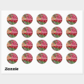 Kerst stickers van rode bessen (Vel)
