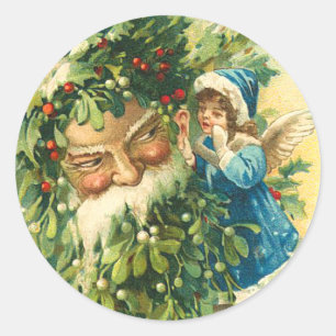 Kerst stickers van Santa en Faerie