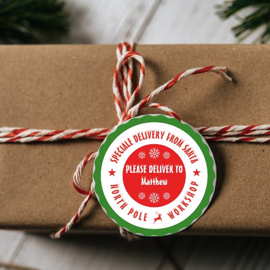 Kerst stickers van santa Workshop noordpool
