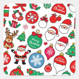 Kerst stickers verpakking