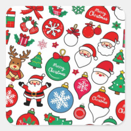 Kerst stickers verpakking