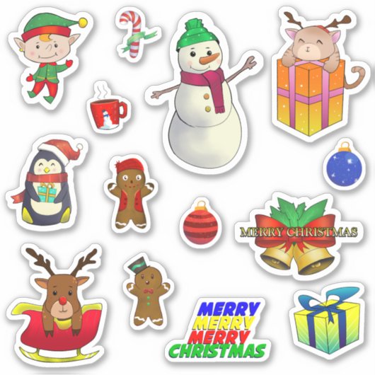 Kerst stickers verpakking (Voorkant)