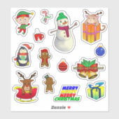 Kerst stickers verpakking
