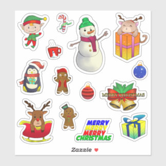 Kerst stickers verpakking