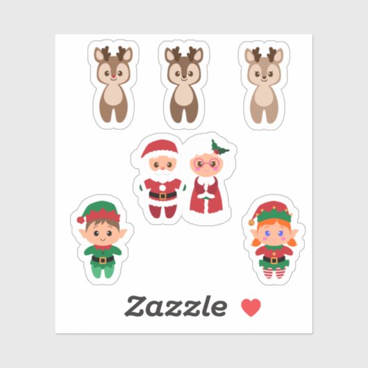 Kerst stickers verpakking (Vel)