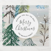 Kerst stickers voor betoverende winters (Enkel label)