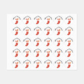 Kerst stickers voor cadeau (Vel)