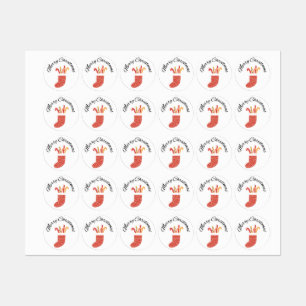 Kerst stickers voor cadeau