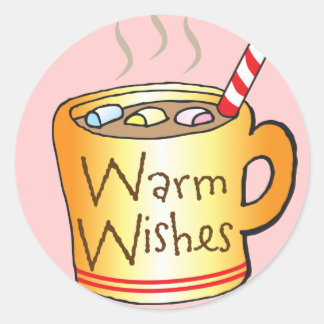 Kerst stickers voor kinderen Warm Wishes