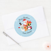 Kerst stickers voor snelle kerstman en vrienden (Envelop)