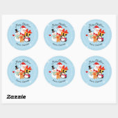 Kerst stickers voor snelle kerstman en vrienden (Vel)