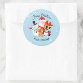 Kerst stickers voor snelle kerstman en vrienden (Tas)