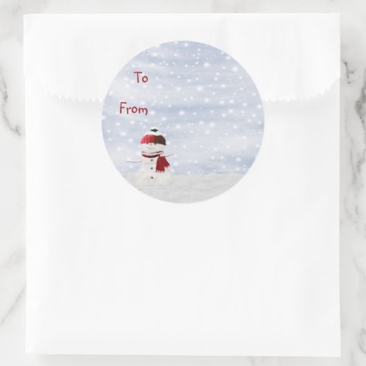 Kerst Sticky Label Gift Label (Tas)