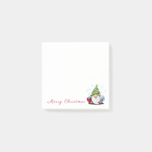 Kerst Sticky Notes Gift Gnoom met geschenken (Voorkant)
