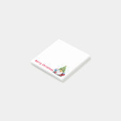 Kerst Sticky Notes Gnoom met kerstboom (Schuin)