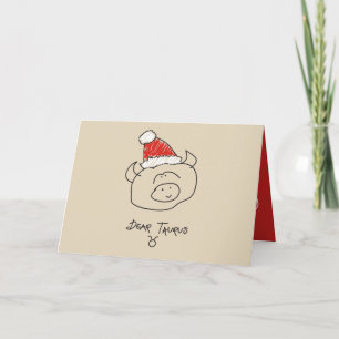 Kerst Stier Grappige Astrologie Zodiac Rode Cool Feestdagen Kaart