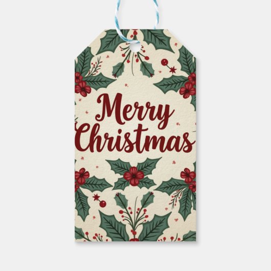 Kerst stijl cadeau Labels Cadeaulabel (Achterkant)