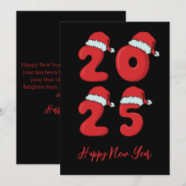 Kerst stijl eenvoudig Happy New Years kaarten 2025