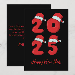 Kerst stijl eenvoudig Happy New Years kaarten 2025