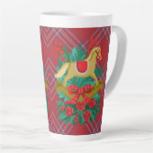 kerst stijl latte mok (Rechterhoek)