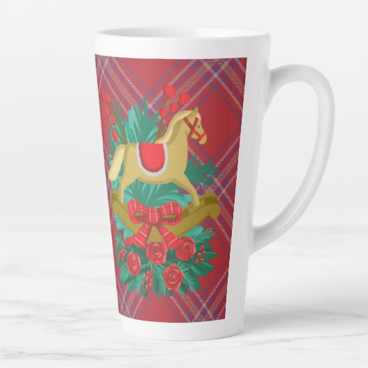 kerst stijl latte mok (Rechts)